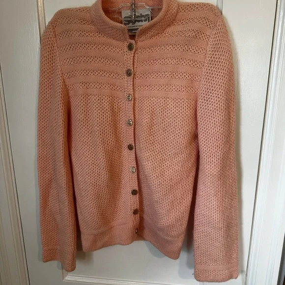 St. John Pink Cardigan Sweater - Picture 1 of 6